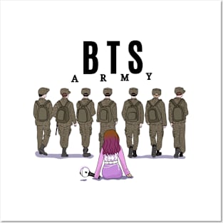 Bangtan going to military Posters and Art